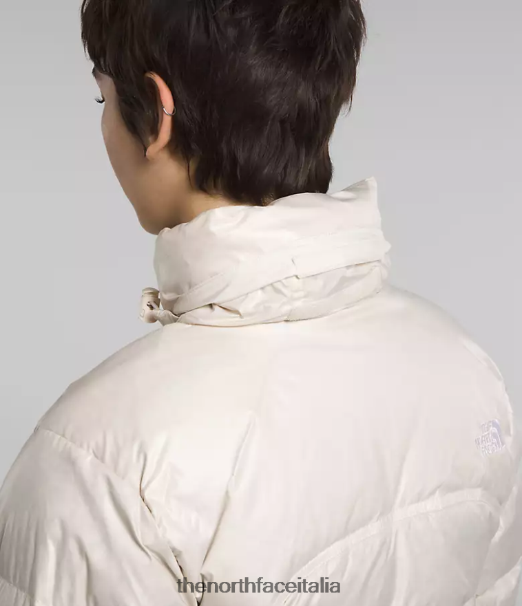 The North Face vestiario 460N8D802 gardenia bianca donne Giacca nuptse retrò del 2000