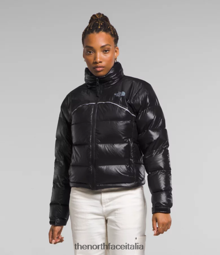 The North Face vestiario 460N8D803 grazie nero donne Giacca nuptse retrò del 2000
