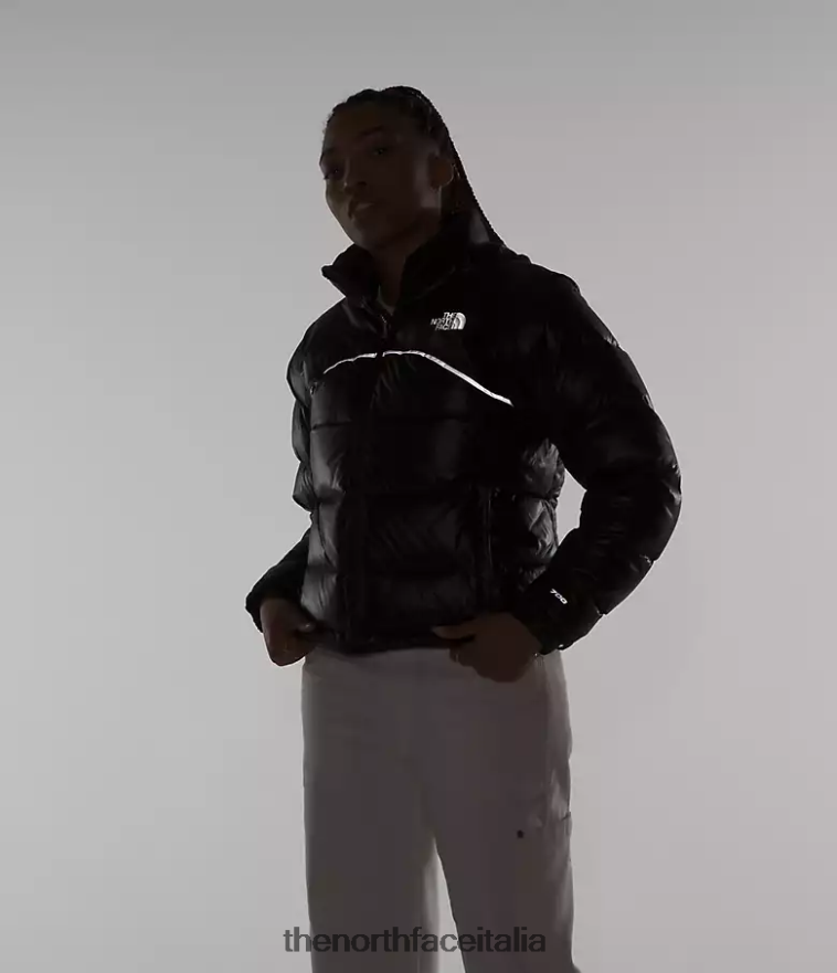 The North Face vestiario 460N8D803 grazie nero donne Giacca nuptse retrò del 2000