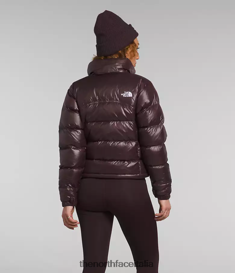 The North Face vestiario 460N8D804 marrone carbone donne Giacca nuptse retrò del 2000