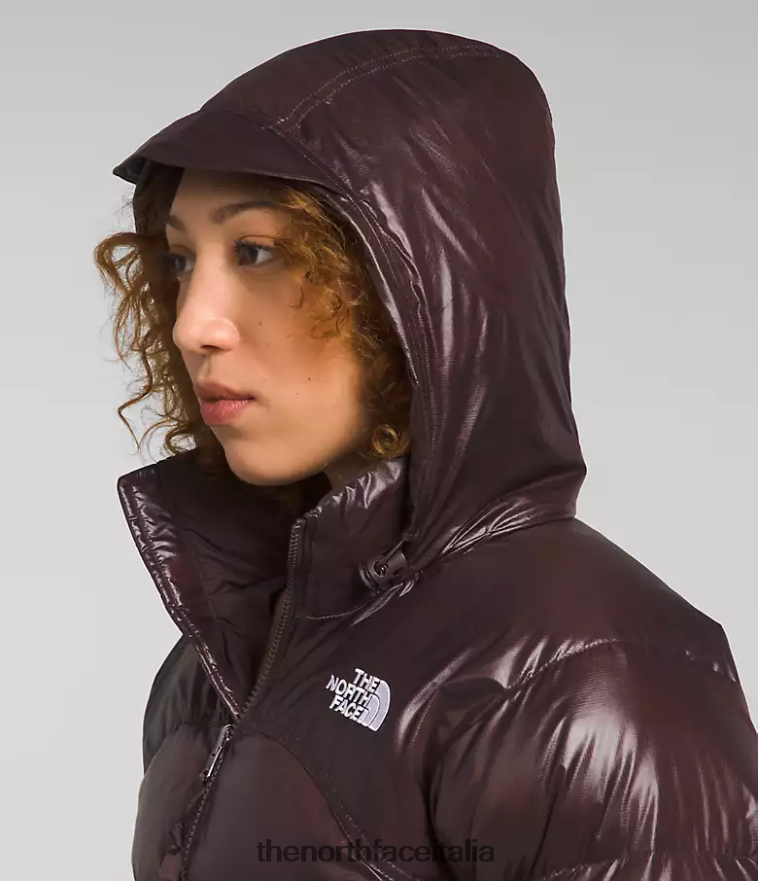The North Face vestiario 460N8D804 marrone carbone donne Giacca nuptse retrò del 2000