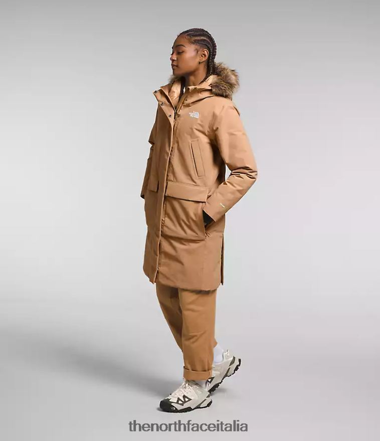 The North Face vestiario 460N8D1313 burro di mandorle donne parka artico premium