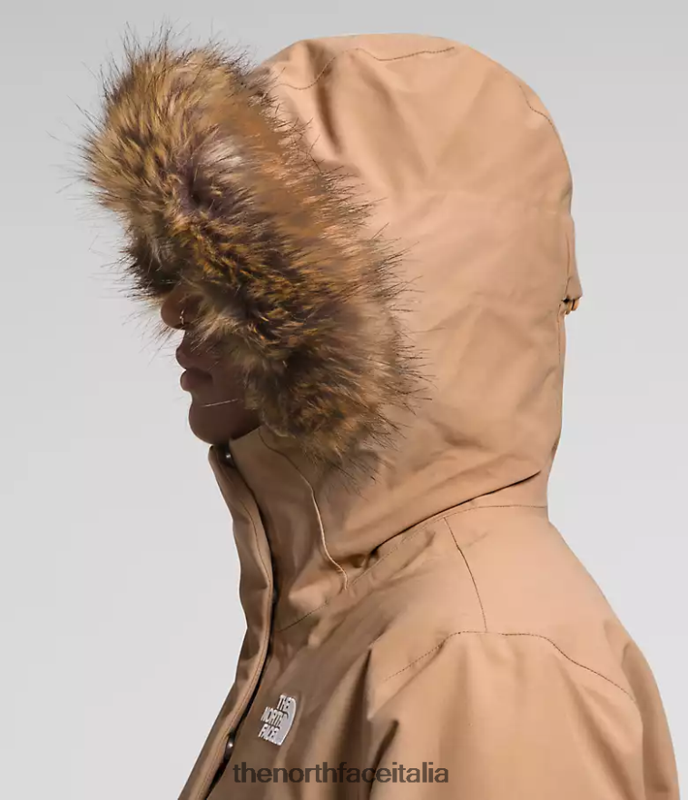 The North Face vestiario 460N8D1313 burro di mandorle donne parka artico premium
