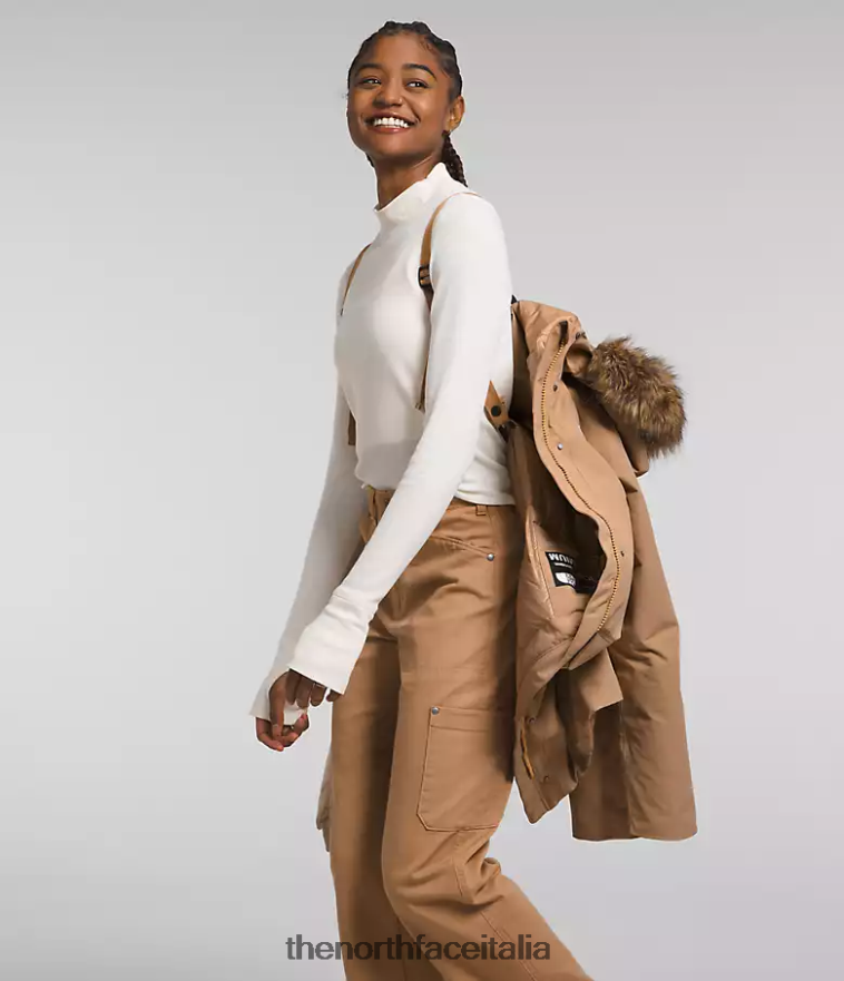 The North Face vestiario 460N8D1313 burro di mandorle donne parka artico premium