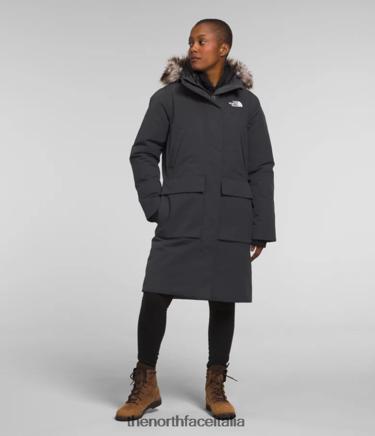 The North Face vestiario 460N8D1314 grigio asfalto donne parka artico premium