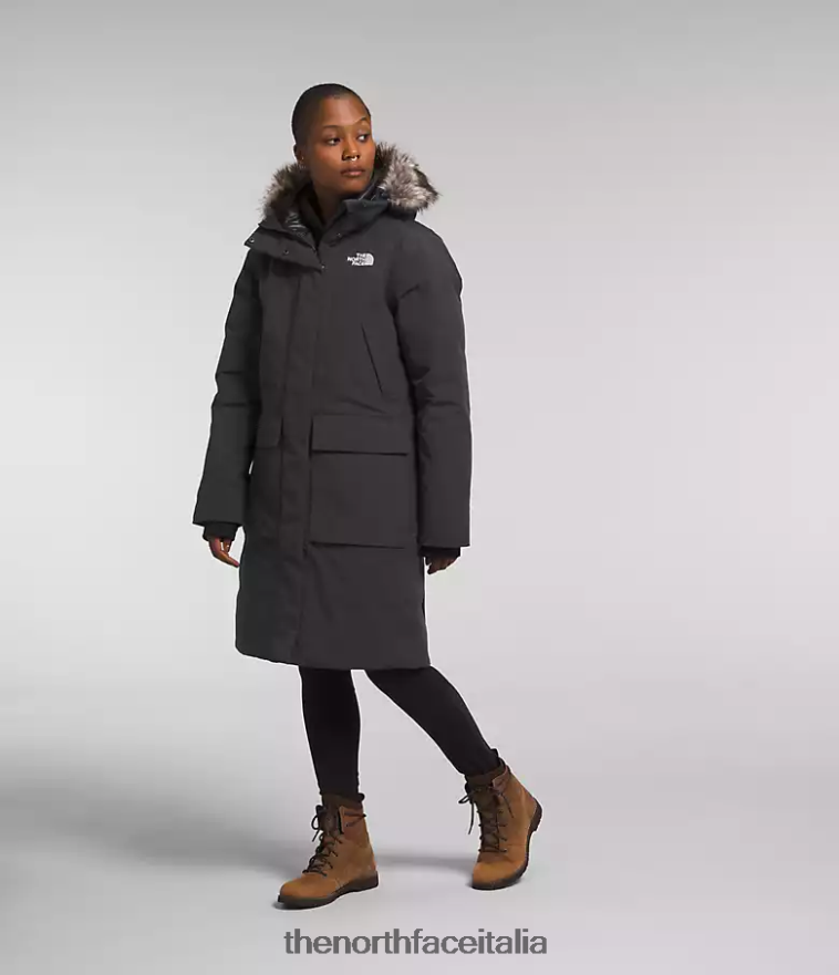 The North Face vestiario 460N8D1314 grigio asfalto donne parka artico premium