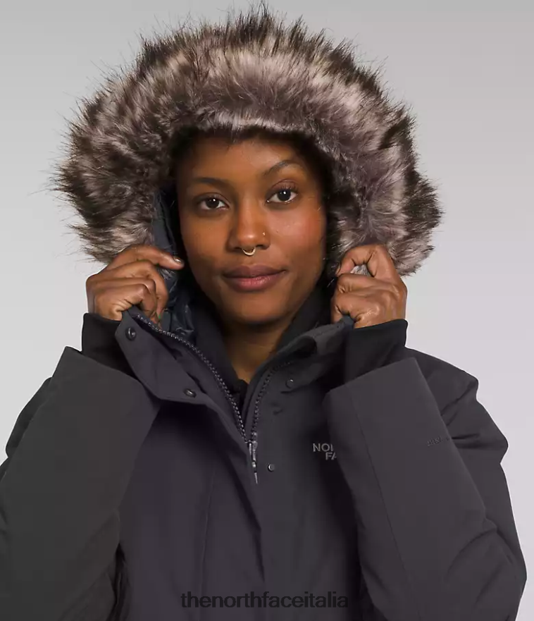 The North Face vestiario 460N8D1314 grigio asfalto donne parka artico premium