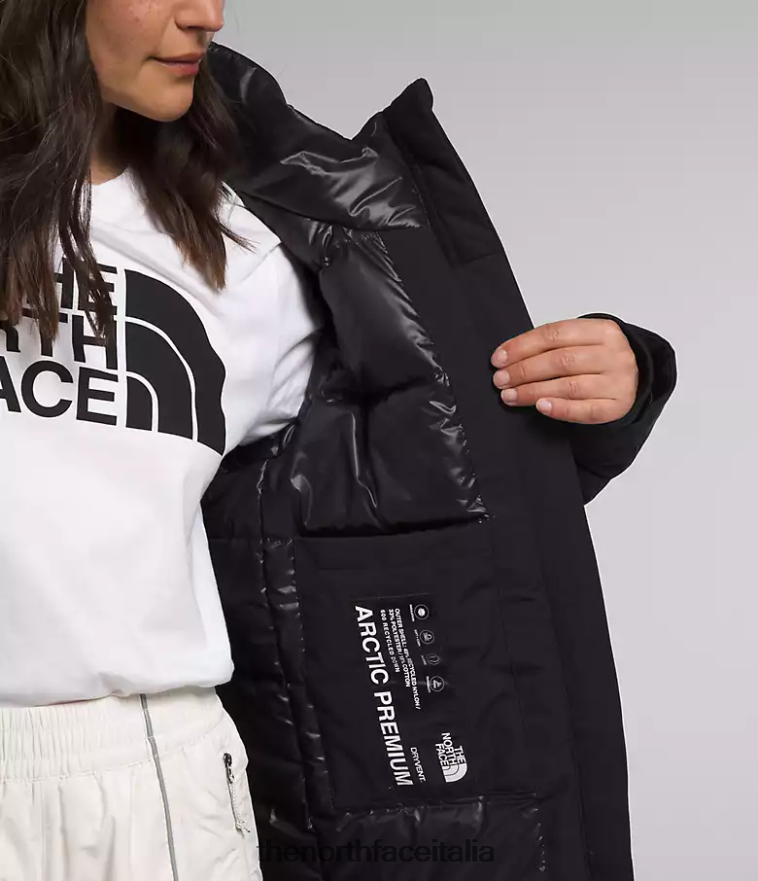 The North Face vestiario 460N8D1315 grazie nero donne parka artico premium
