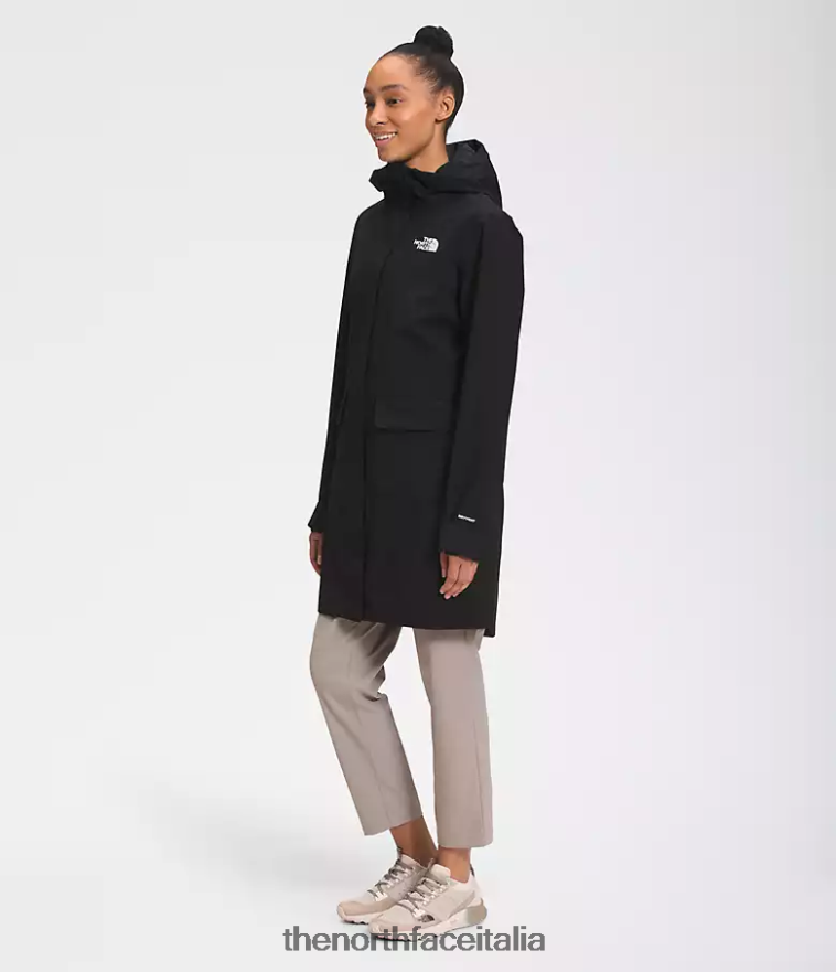 The North Face vestiario 460N8D152 grazie nero donne Parka antipioggia City Breeze ii