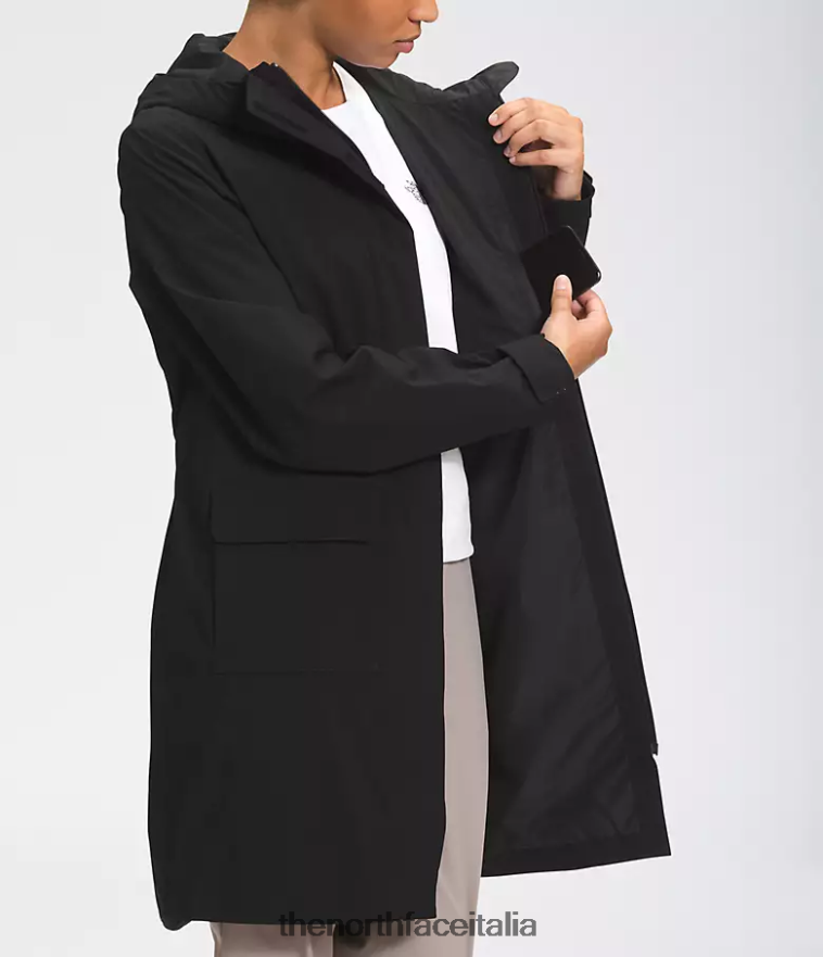 The North Face vestiario 460N8D152 grazie nero donne Parka antipioggia City Breeze ii