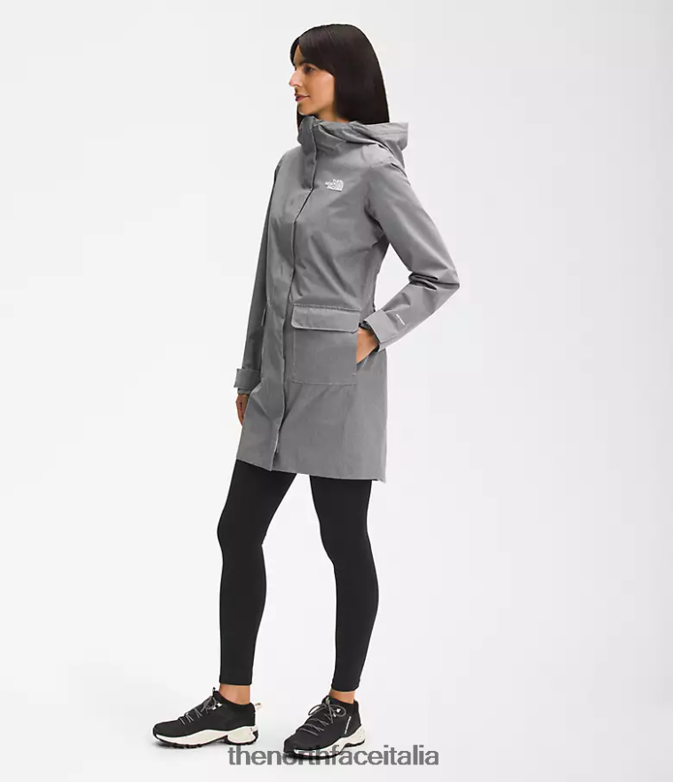 The North Face vestiario 460N8D153 tnf grigio erica medio donne Parka antipioggia City Breeze ii
