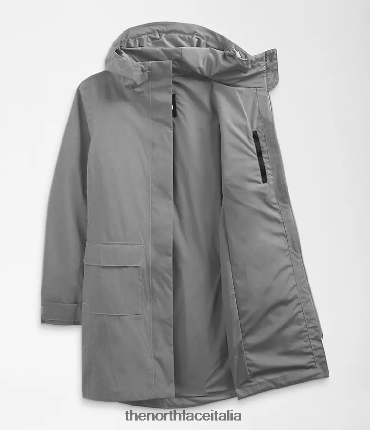 The North Face vestiario 460N8D153 tnf grigio erica medio donne Parka antipioggia City Breeze ii