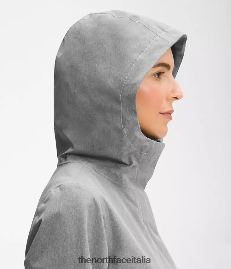 The North Face vestiario 460N8D153 tnf grigio erica medio donne Parka antipioggia City Breeze ii