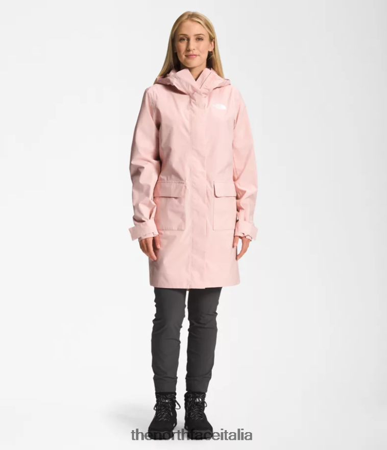 The North Face vestiario 460N8D155 muschio rosa donne Parka antipioggia City Breeze ii