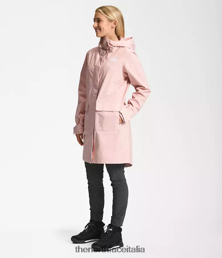 The North Face vestiario 460N8D155 muschio rosa donne Parka antipioggia City Breeze ii