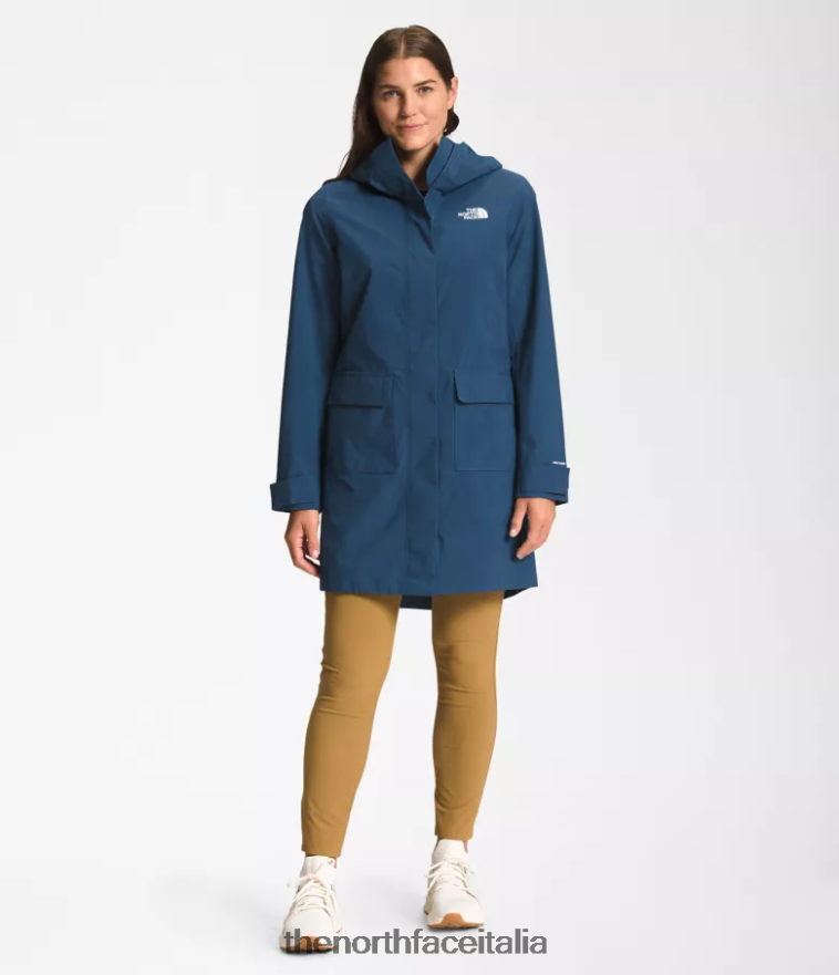 The North Face vestiario 460N8D156 blu ombroso donne Parka antipioggia City Breeze ii