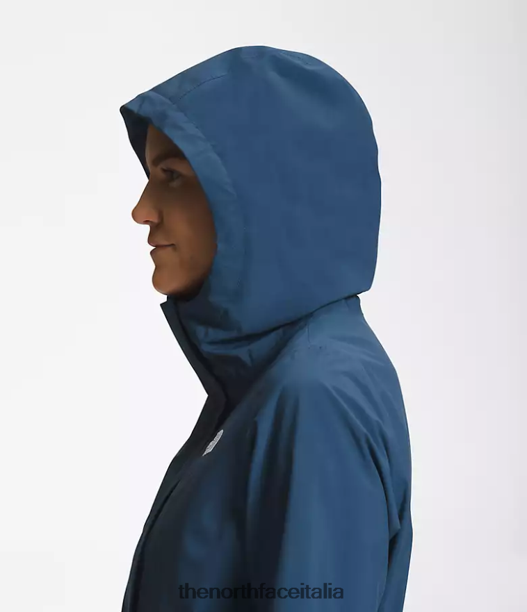 The North Face vestiario 460N8D156 blu ombroso donne Parka antipioggia City Breeze ii