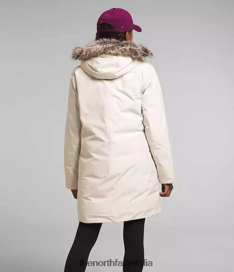 The North Face vestiario 460N8D234 gardenia bianca donne parka artico gtx