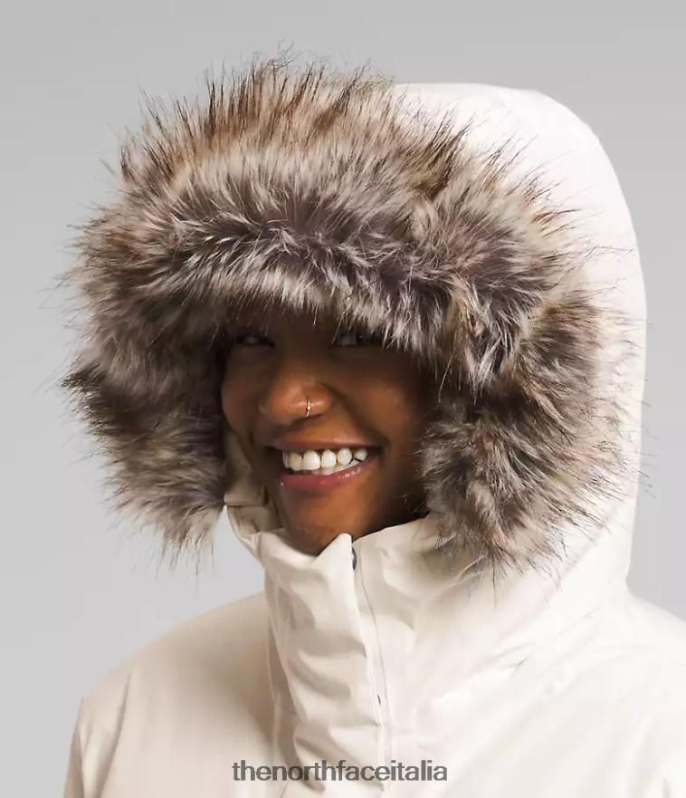 The North Face vestiario 460N8D234 gardenia bianca donne parka artico gtx