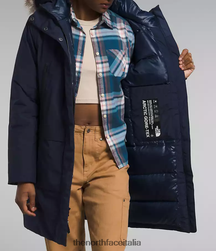 The North Face vestiario 460N8D235 marina del vertice donne parka artico gtx