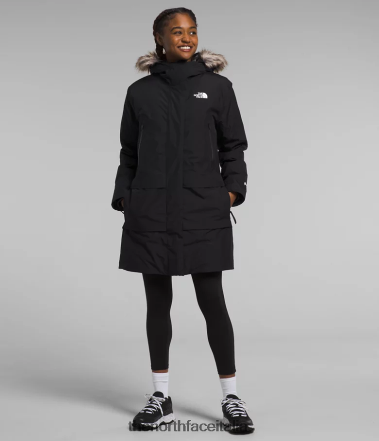 The North Face vestiario 460N8D236 grazie nero donne parka artico gtx