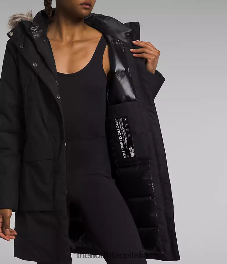 The North Face vestiario 460N8D236 grazie nero donne parka artico gtx
