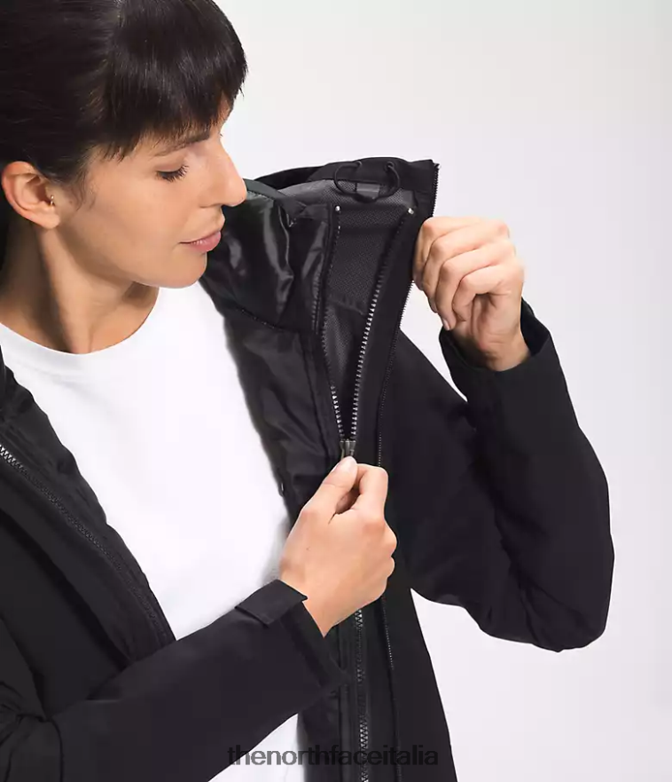 The North Face vestiario 460N8D373 grazie nero donne Parka triclimatico ecologico Thermoball