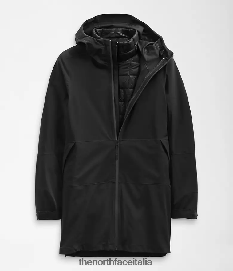 The North Face vestiario 460N8D373 grazie nero donne Parka triclimatico ecologico Thermoball