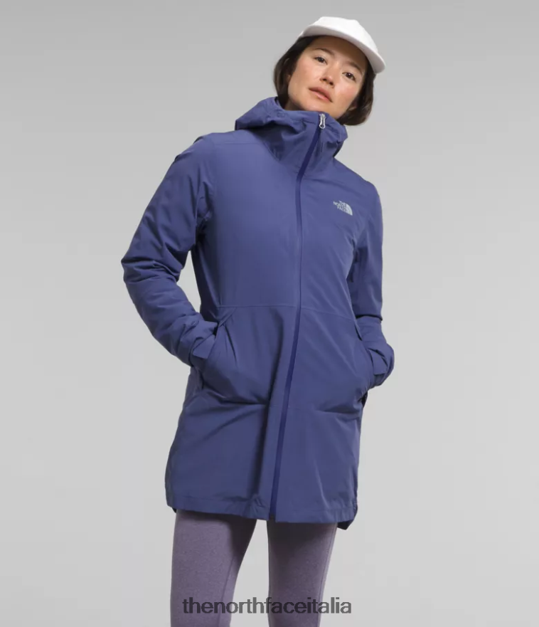 The North Face vestiario 460N8D374 grotta blu donne Parka triclimatico ecologico Thermoball
