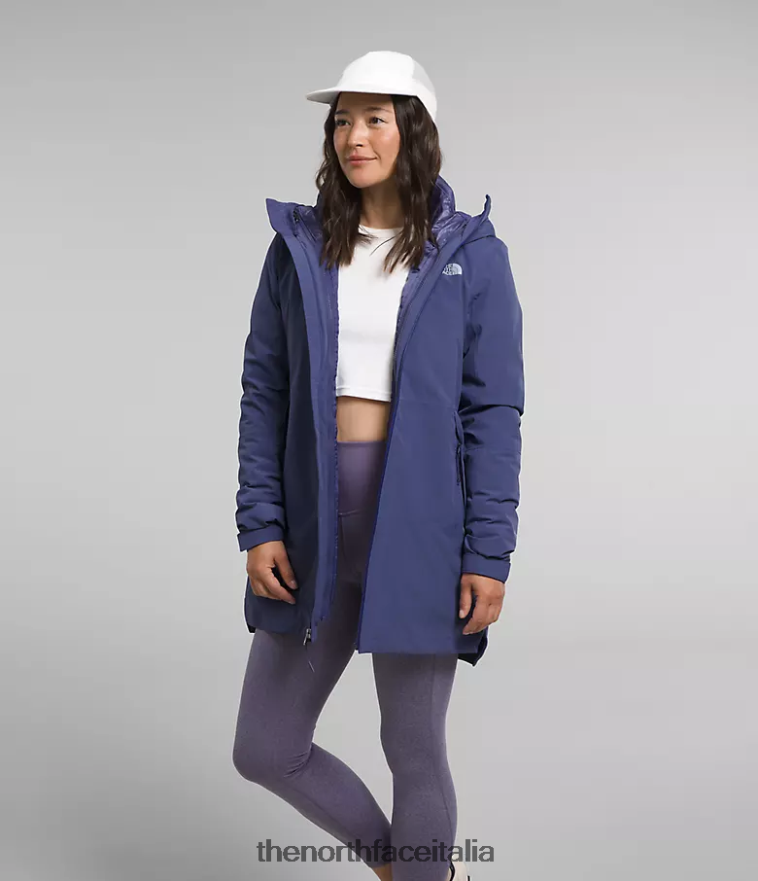 The North Face vestiario 460N8D374 grotta blu donne Parka triclimatico ecologico Thermoball
