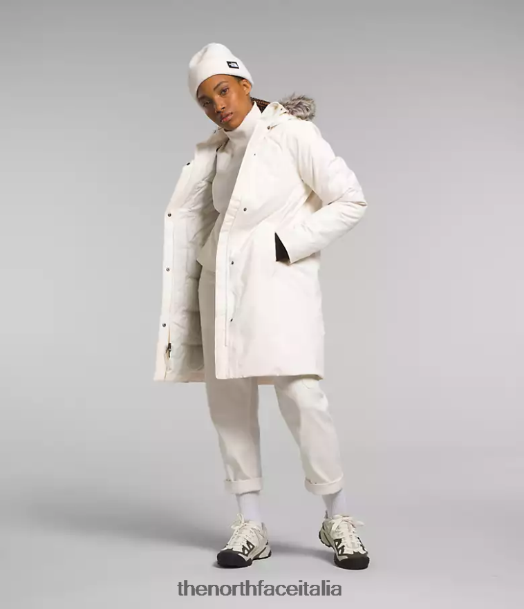 The North Face vestiario 460N8D507 gardenia bianca donne parka artico