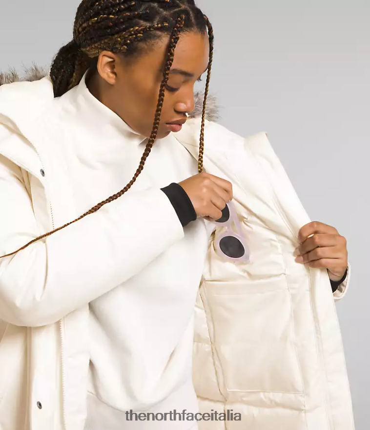 The North Face vestiario 460N8D507 gardenia bianca donne parka artico