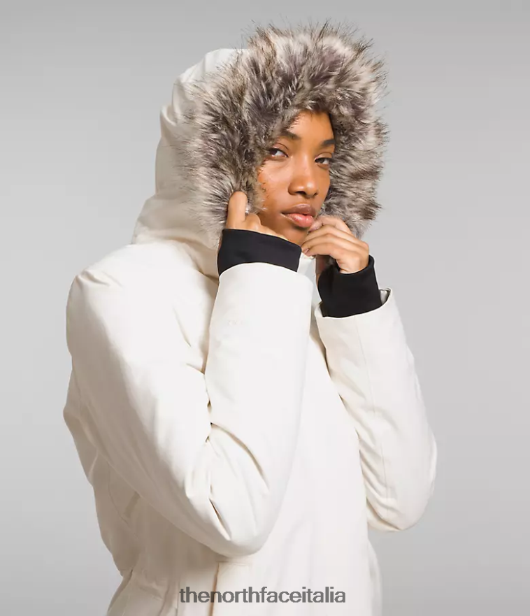 The North Face vestiario 460N8D507 gardenia bianca donne parka artico