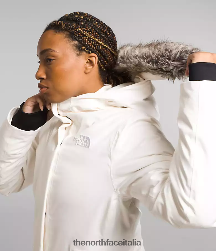 The North Face vestiario 460N8D507 gardenia bianca donne parka artico