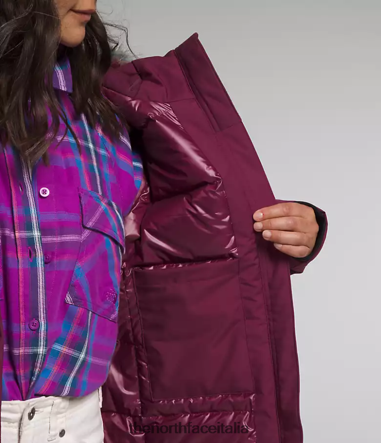 The North Face vestiario 460N8D509 boysenberry donne parka artico