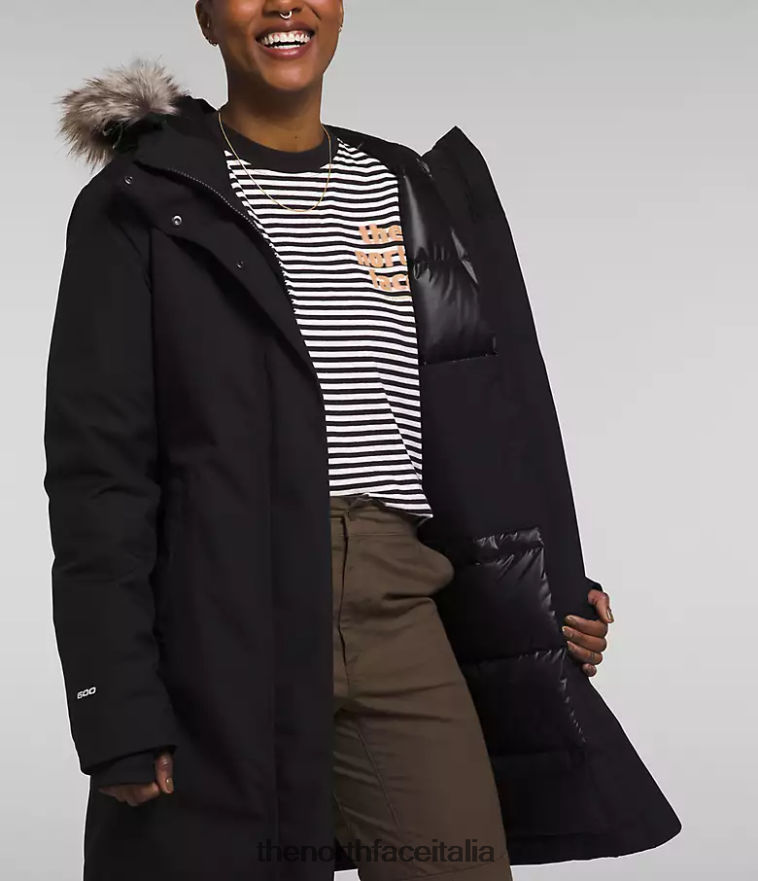 The North Face vestiario 460N8D510 grazie nero donne parka artico