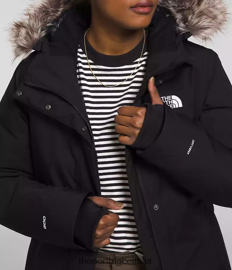 The North Face vestiario 460N8D510 grazie nero donne parka artico