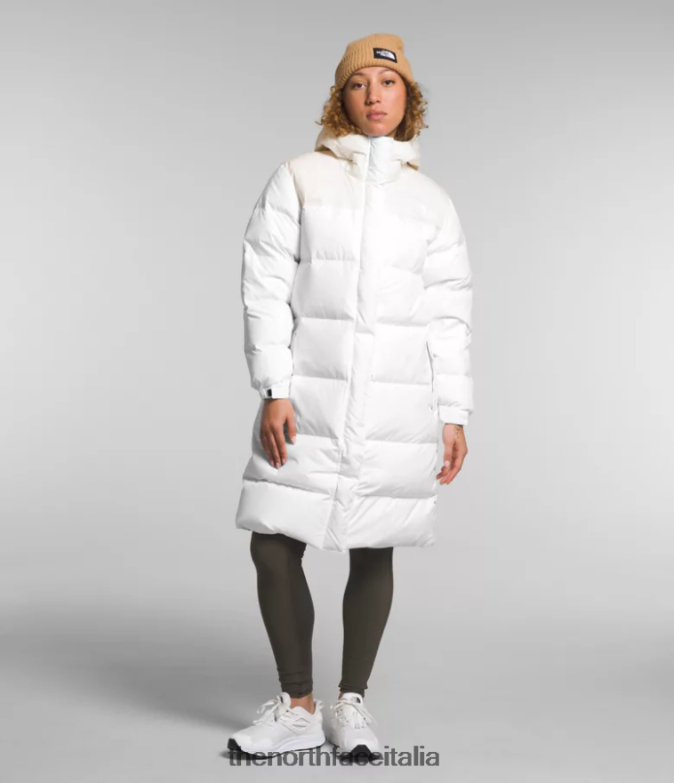 The North Face vestiario 460N8D563 tnf bianco/bianco gardenia donne parka nuptse