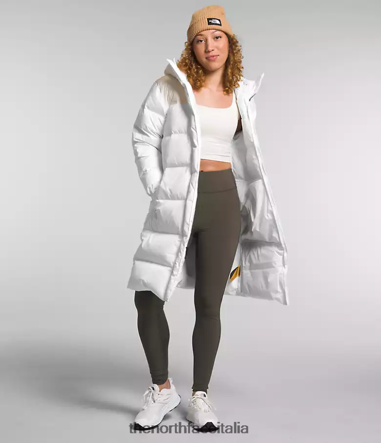 The North Face vestiario 460N8D563 tnf bianco/bianco gardenia donne parka nuptse