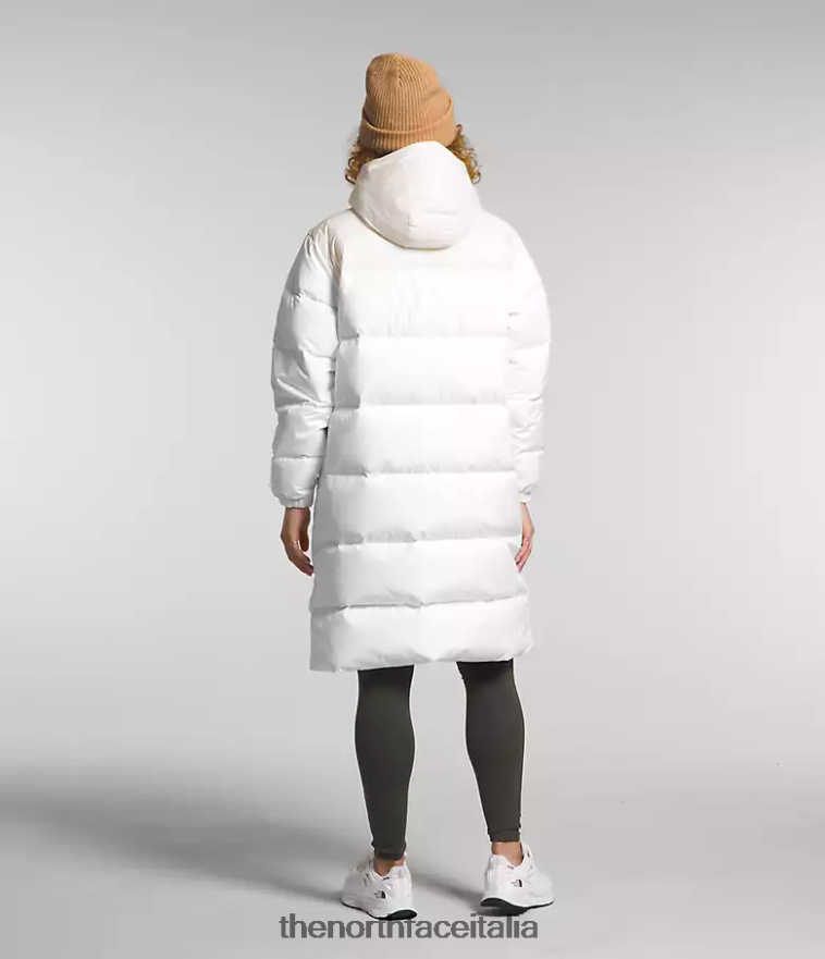 The North Face vestiario 460N8D563 tnf bianco/bianco gardenia donne parka nuptse