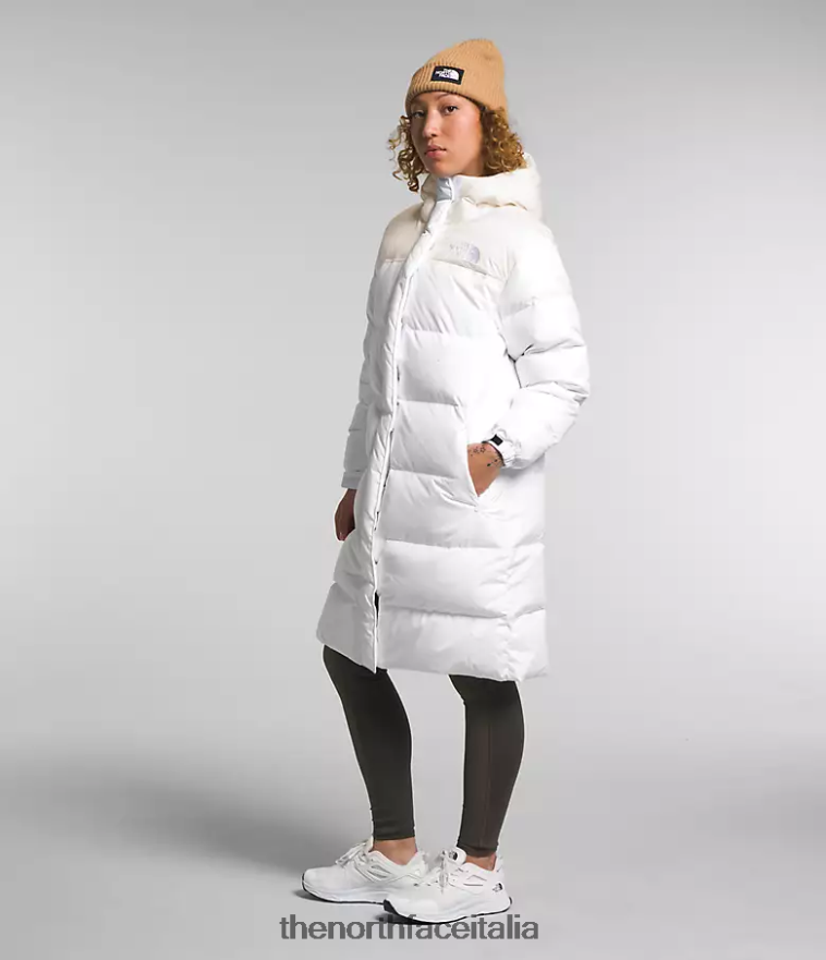 The North Face vestiario 460N8D563 tnf bianco/bianco gardenia donne parka nuptse