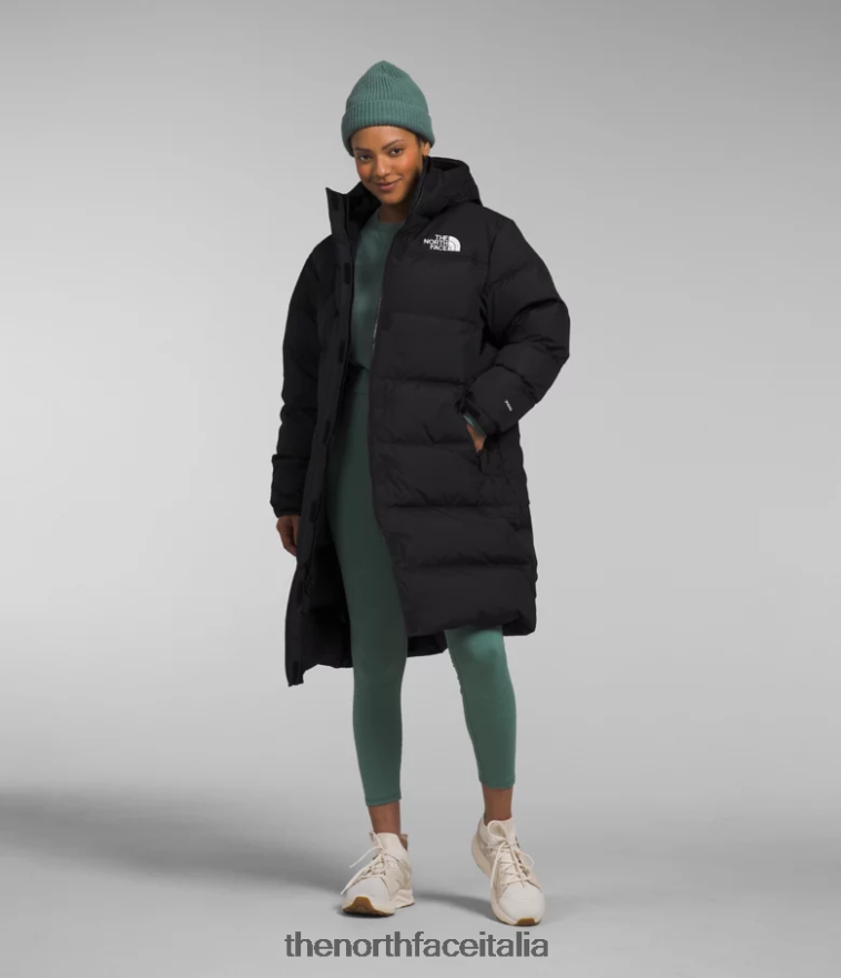 The North Face vestiario 460N8D564 grazie nero donne parka nuptse