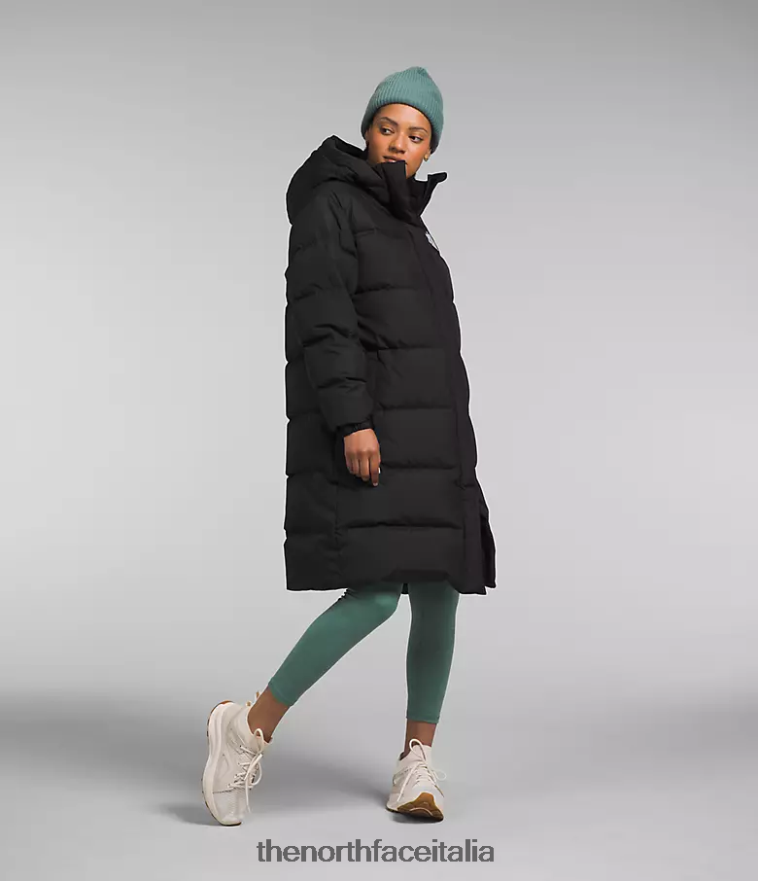 The North Face vestiario 460N8D564 grazie nero donne parka nuptse