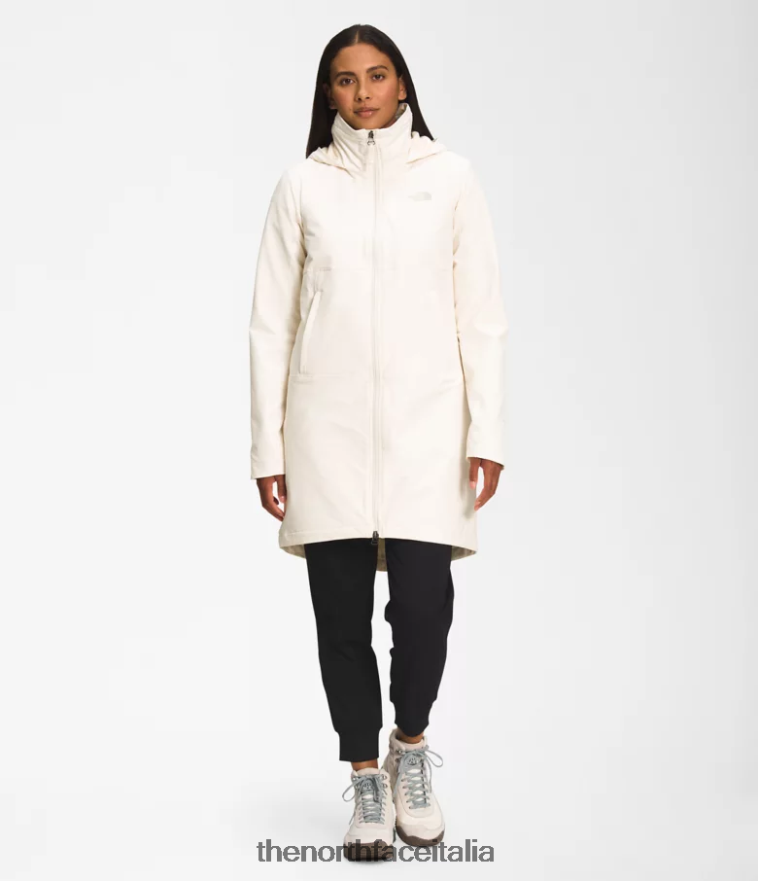 The North Face vestiario 460N8D896 gardenia bianca donne shelbe raschel parka lungo con cappuccio