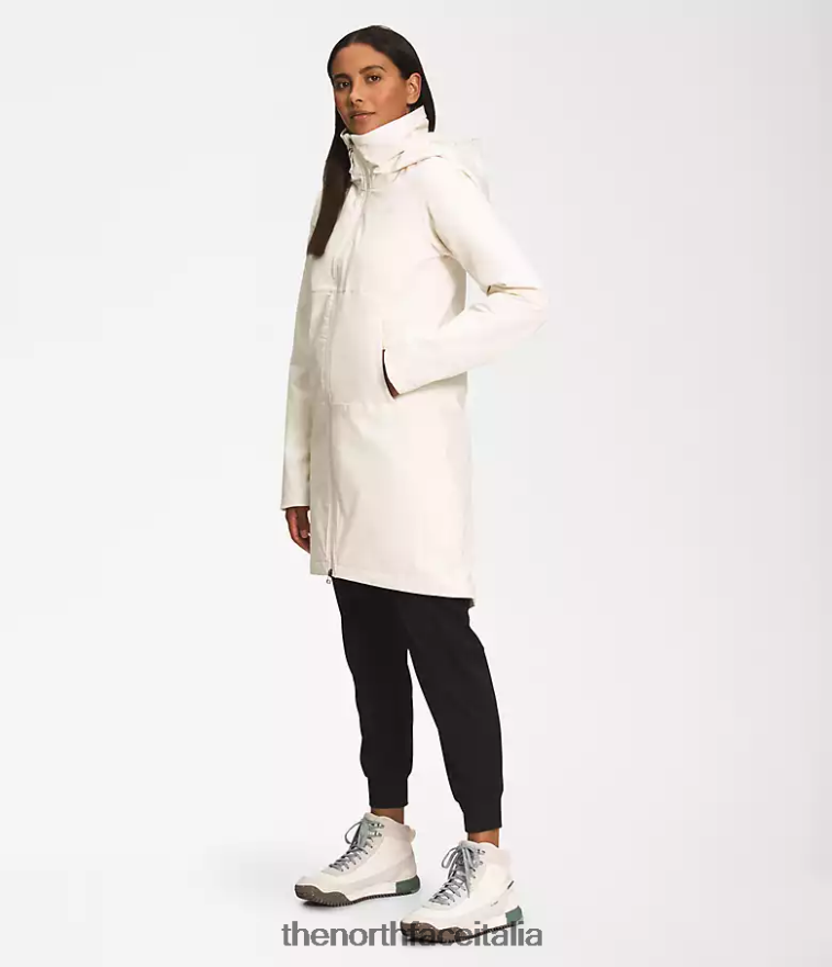The North Face vestiario 460N8D896 gardenia bianca donne shelbe raschel parka lungo con cappuccio