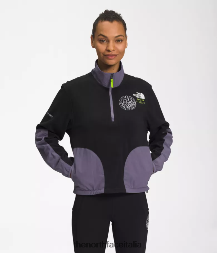 The North Face vestiario 460N8D1181 tnf nero/ardesia lunare donne trailwear fantasia cresta -zip