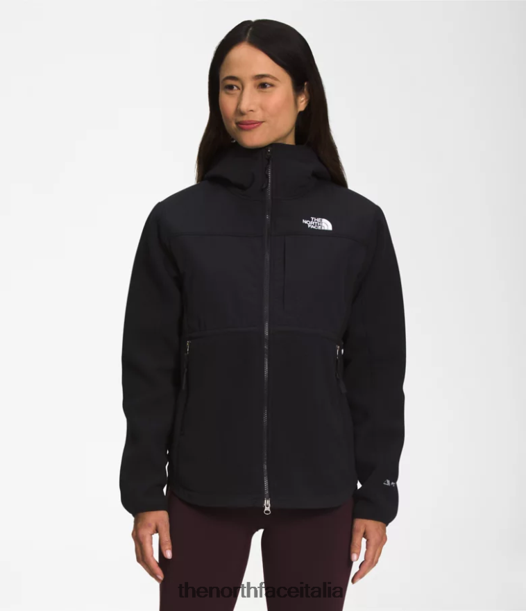 The North Face vestiario 460N8D512 grazie nero donne felpa con cappuccio Denali