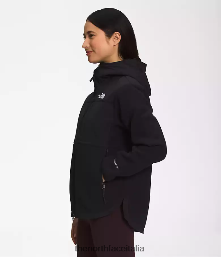 The North Face vestiario 460N8D512 grazie nero donne felpa con cappuccio Denali