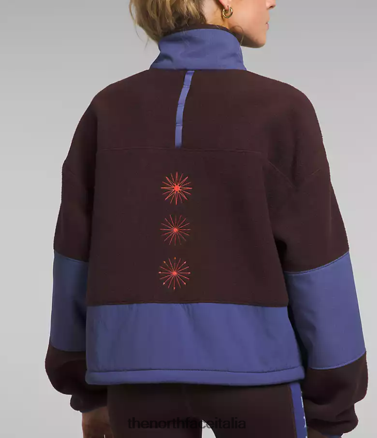 The North Face vestiario 460N8D55 marrone carbone/blu grotta donne trailwear fantasy ridge flash -zip