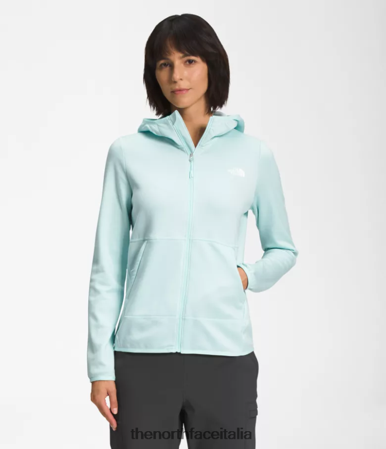 The North Face vestiario 460N8D745 lucernario blu erica bianca donne Felpa con cappuccio Canyonlands